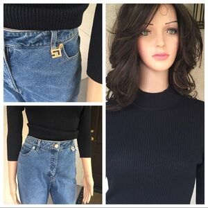 St. John jeans Size 8 and Black Blouse size P